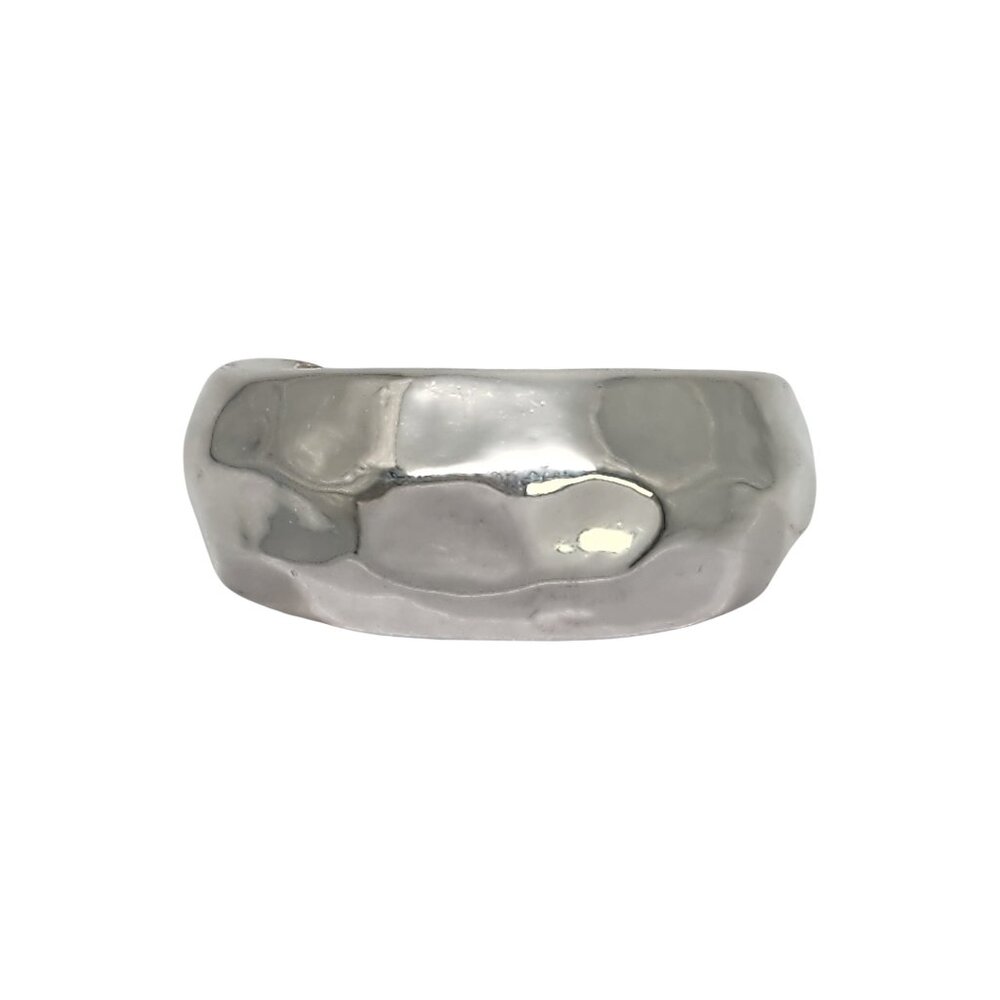 Tiffany & Co Sterling Silver Hammered Faceted Cuff Bracelet Engraved #17250